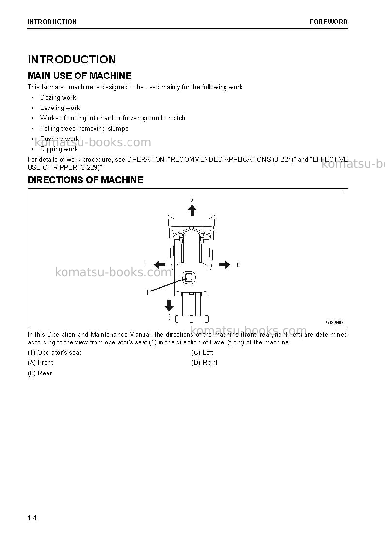 Komatsu d155ax-8jpn Operation manual cover Page 5 Komatsu d155ax-8jpn Operation manual cover Page 5