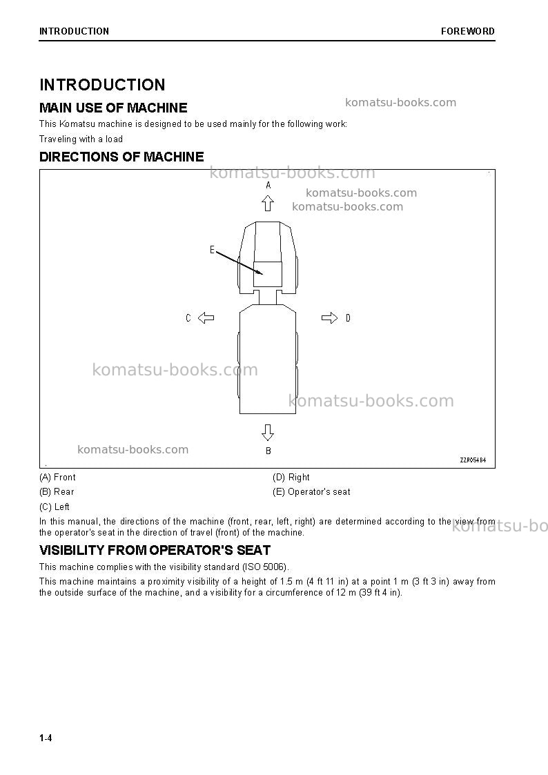 Komatsu hm400-5jpn Operation manual cover Page 5 Komatsu hm400-5jpn Operation manual cover Page 5