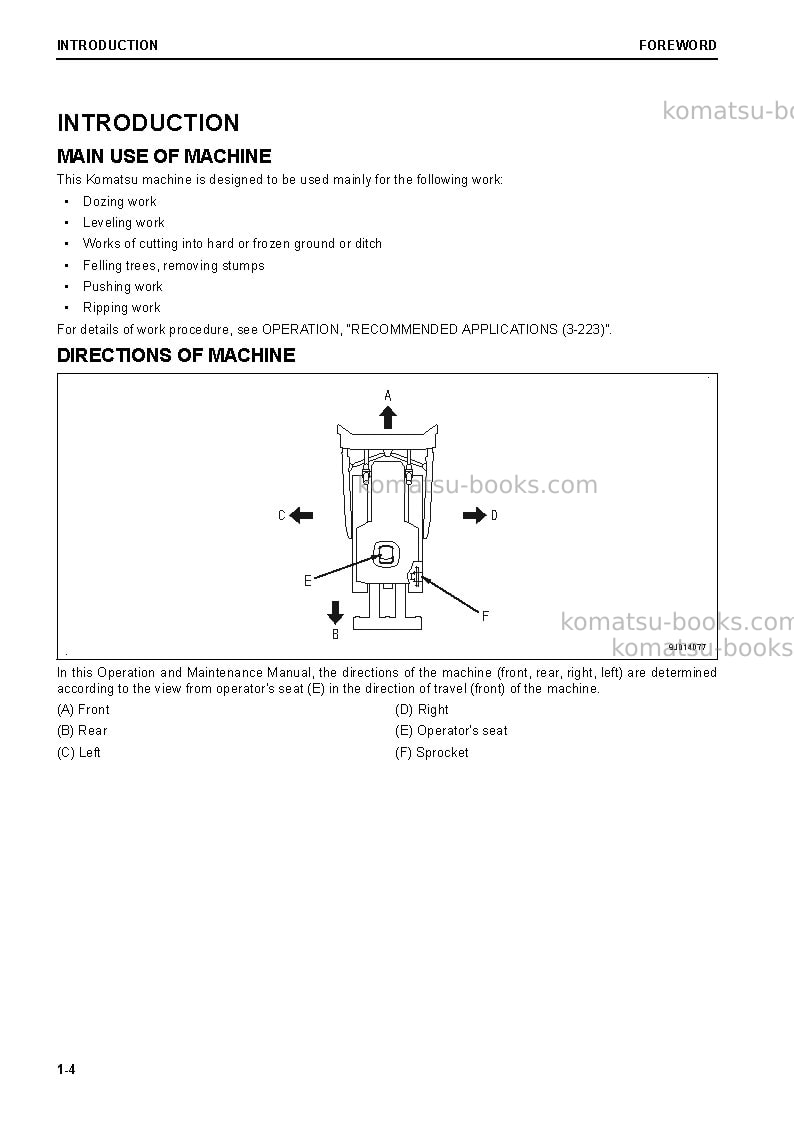 Komatsu d85px-18jpn Operation manual cover Page 5 Komatsu d85px-18jpn Operation manual cover Page 5