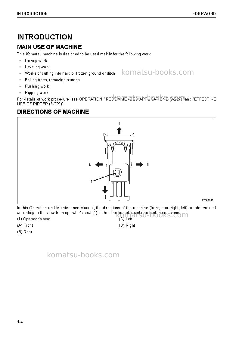 Komatsu d155ax-8jpn Operation manual cover Page 5 Komatsu d155ax-8jpn Operation manual cover Page 5
