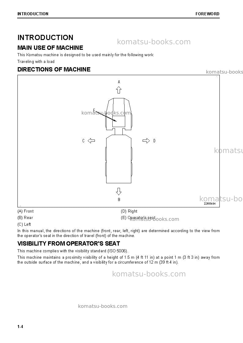 Komatsu hm400-5jpn Operation manual cover Page 5 Komatsu hm400-5jpn Operation manual cover Page 5
