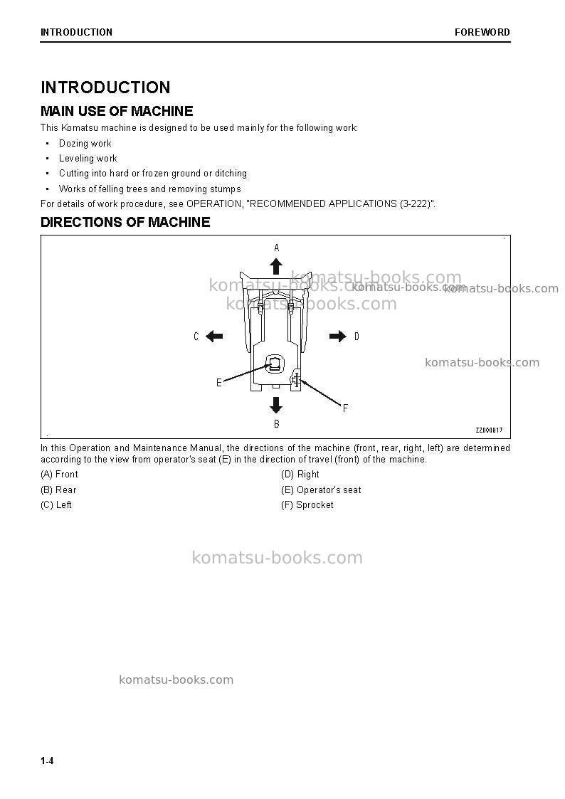 Komatsu d65wx-18jpn Operation manual cover Page 5 Komatsu d65wx-18jpn Operation manual cover Page 5