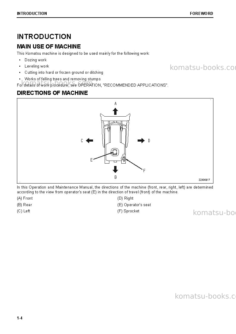 Komatsu d65ex-18jpn Operation manual cover Page 5 Komatsu d65ex-18jpn Operation manual cover Page 5