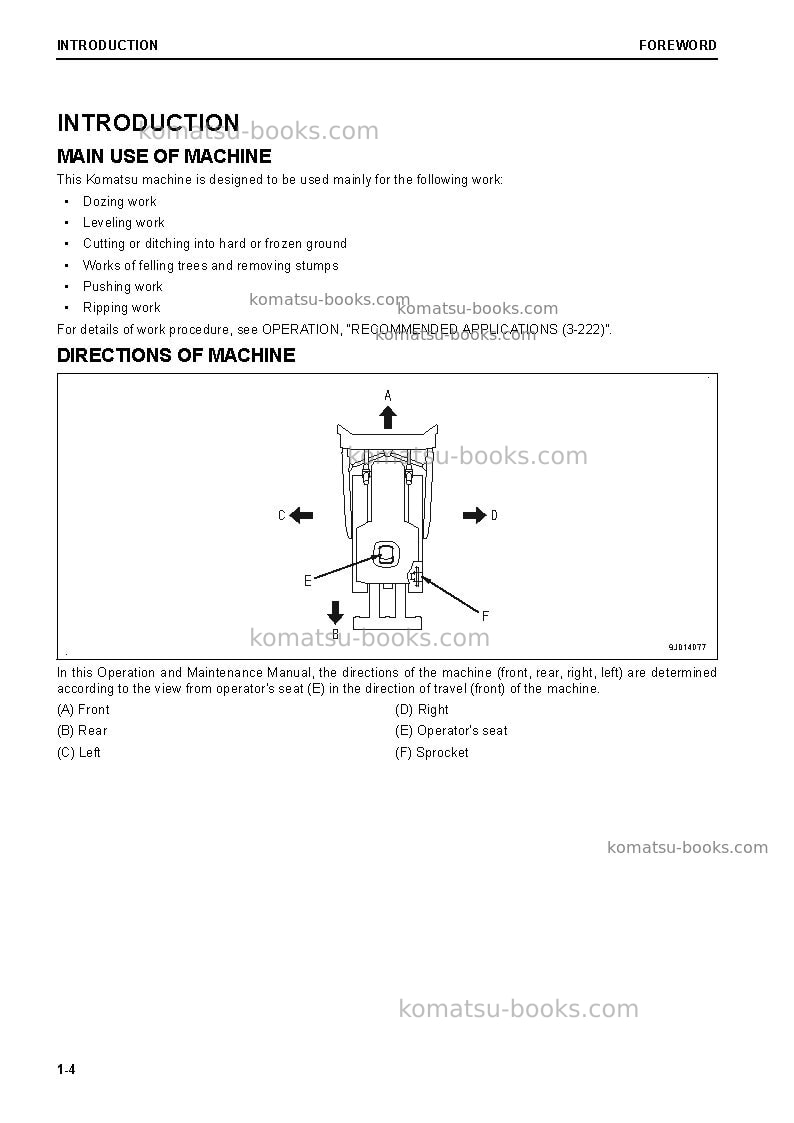 Komatsu d85px-18jpn Operation manual cover Page 5 Komatsu d85px-18jpn Operation manual cover Page 5