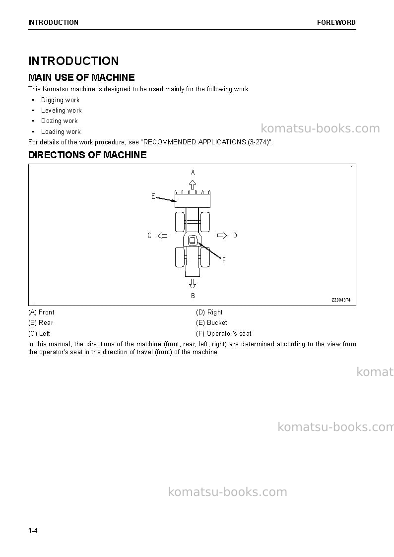 Komatsu wa500-8jpn Operation manual cover Page 5