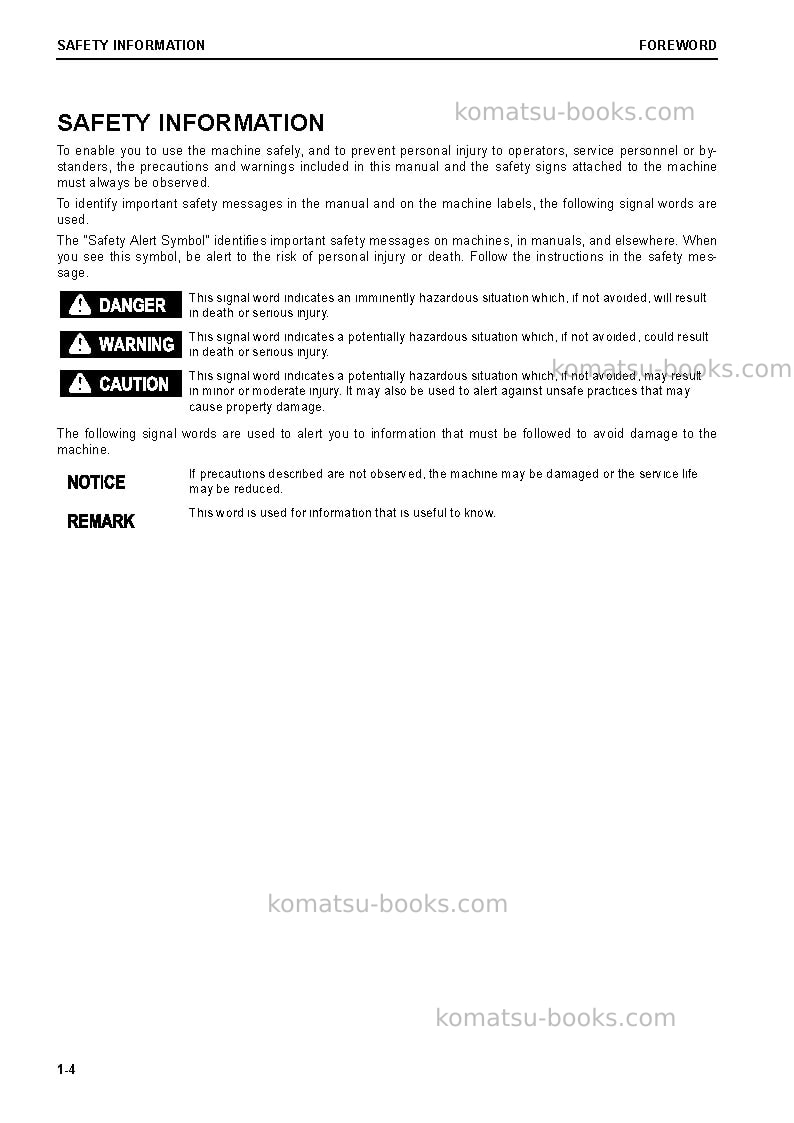 Komatsu d39px-24jpn Operation manual cover Page 5 Komatsu d39px-24jpn Operation manual cover Page 5