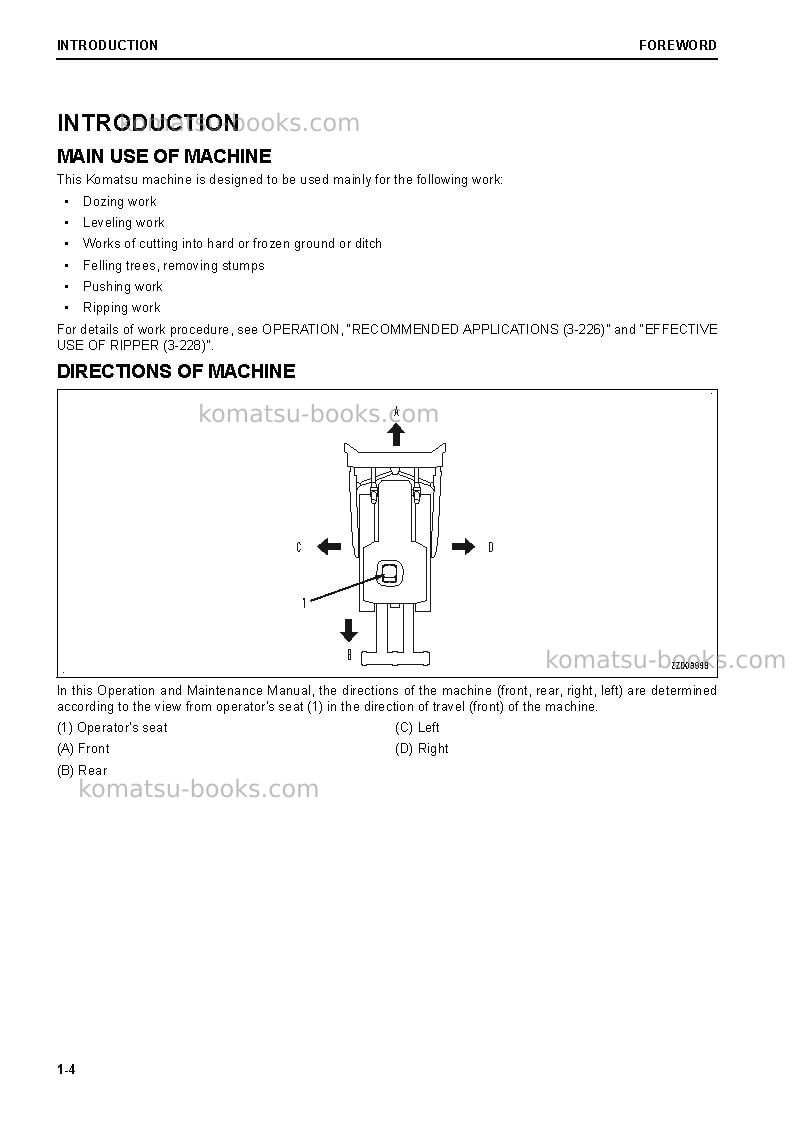 Komatsu d155ax-8jpn Operation manual cover Page 5 Komatsu d155ax-8jpn Operation manual cover Page 5