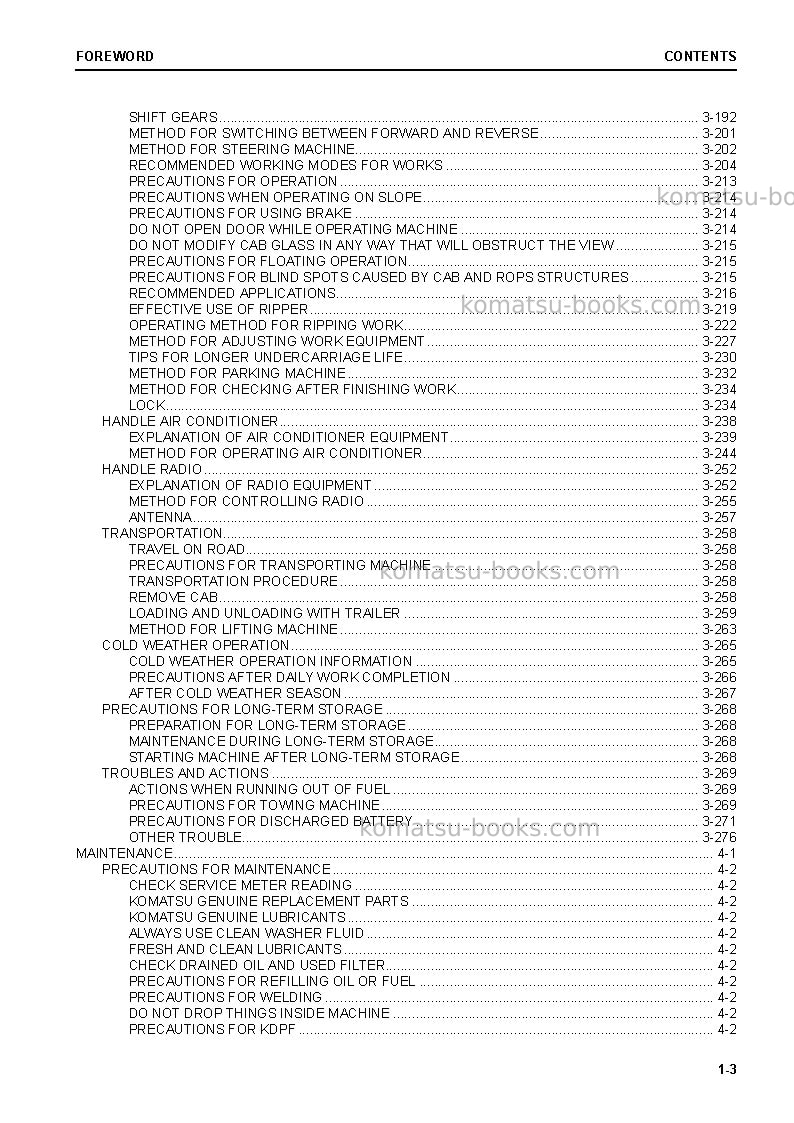 Komatsu d375a-8jpn Operation manual cover Page 5 Komatsu d375a-8jpn Operation manual cover Page 5