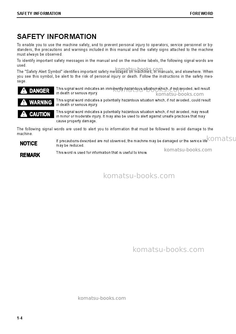 Komatsu d51px-24jpn Operation manual cover Page 5 Komatsu d51px-24jpn Operation manual cover Page 5