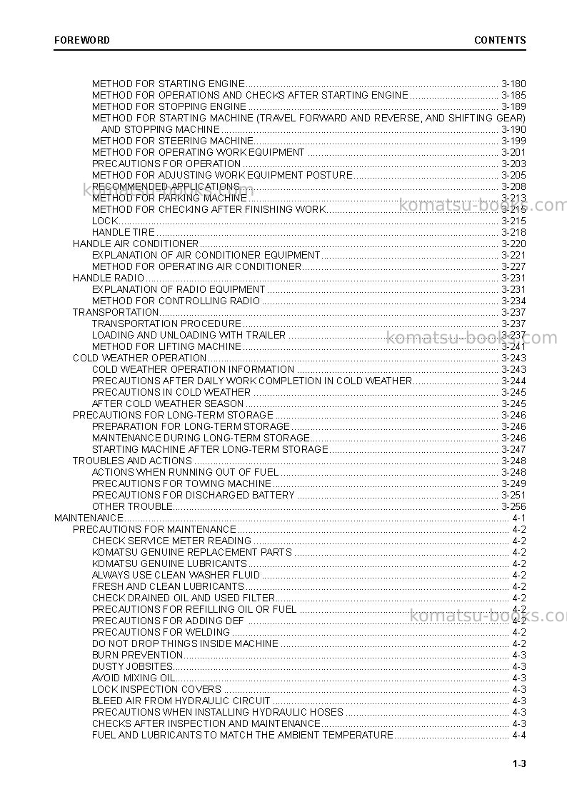 Komatsu wa200-8jpn Operation manual cover Page 5 Komatsu wa200-8jpn Operation manual cover Page 5