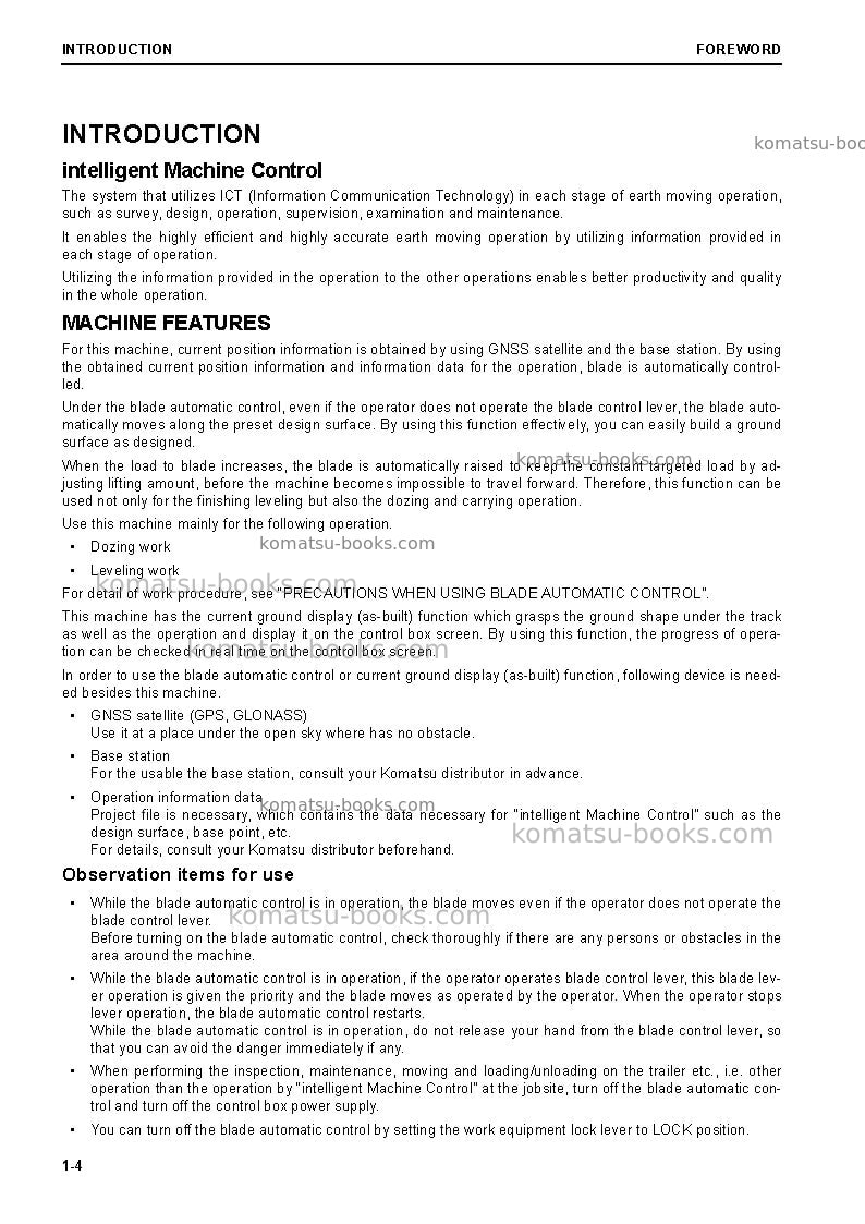 Komatsu d65exi-18jpn Operation manual cover Page 5 Komatsu d65exi-18jpn Operation manual cover Page 5