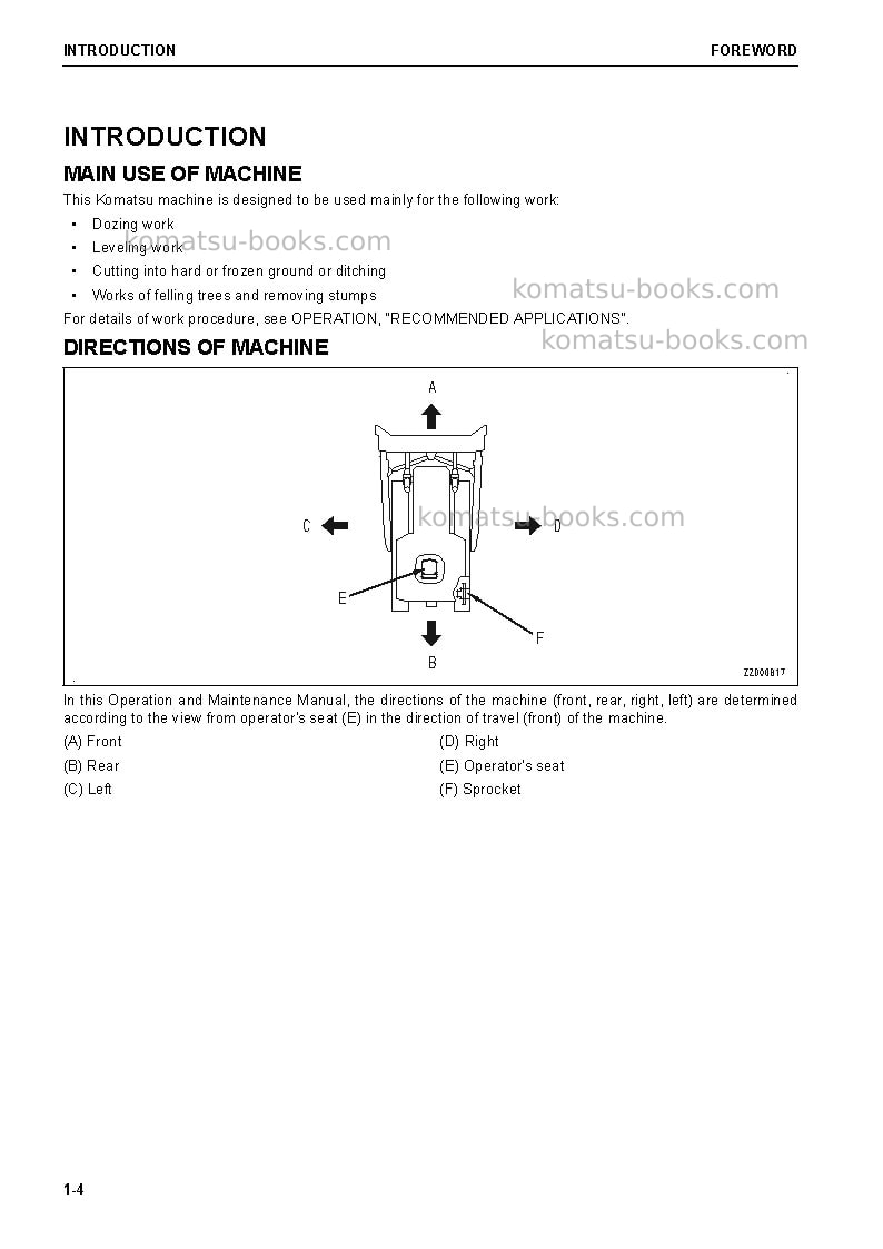 Komatsu d65ex-18jpn Operation manual cover Page 5 Komatsu d65ex-18jpn Operation manual cover Page 5