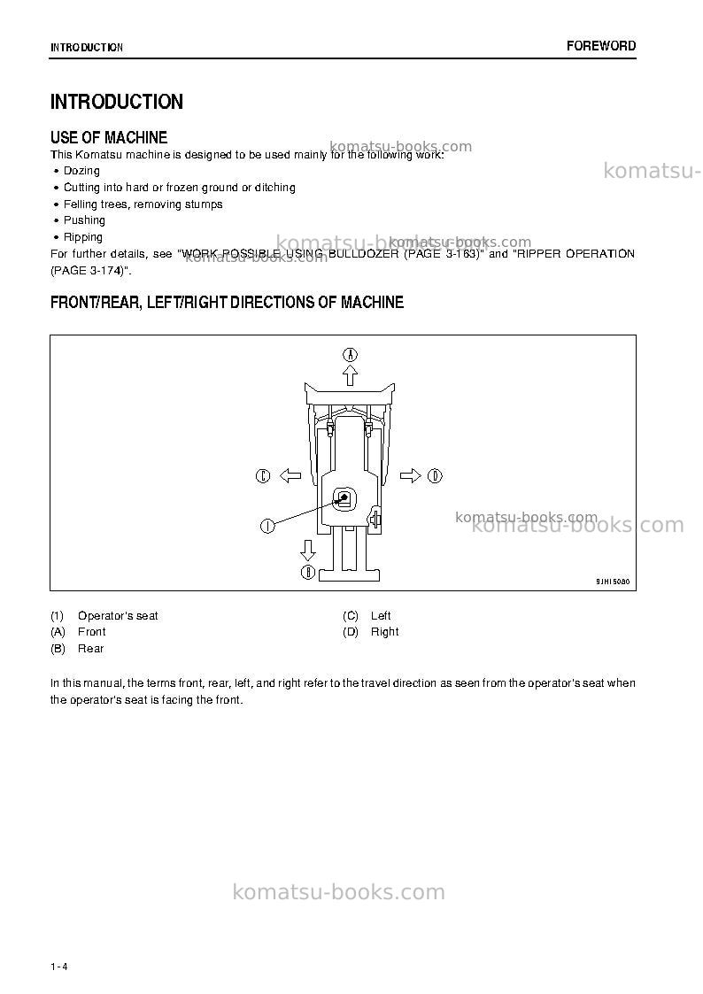 Komatsu d375a-6jpn Operation manual cover Page 5 Komatsu d375a-6jpn Operation manual cover Page 5