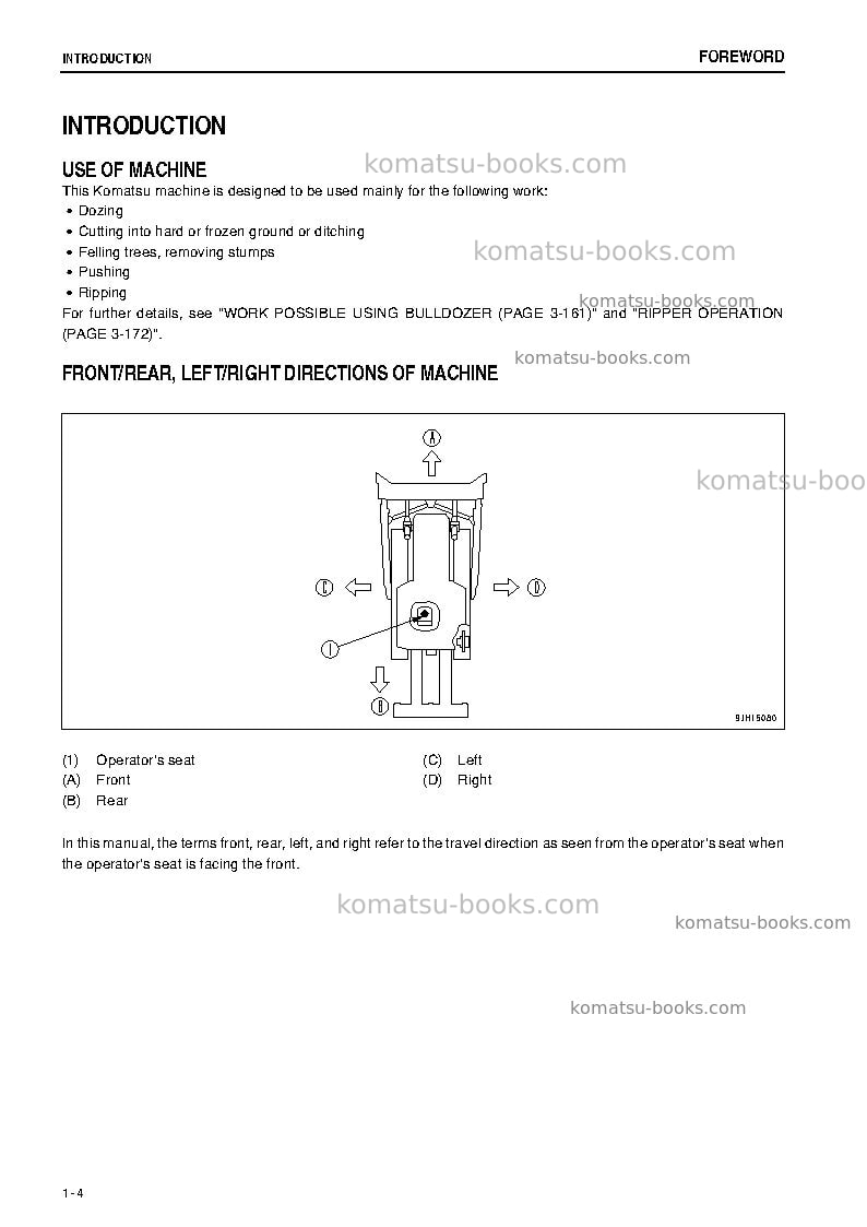 Komatsu d375a-6jpn-r Operation manual cover Page 5 Komatsu d375a-6jpn-r Operation manual cover Page 5