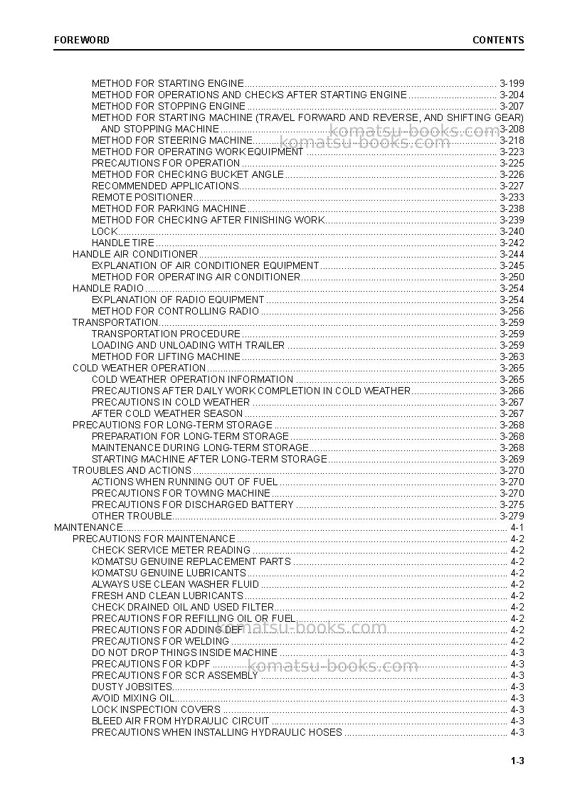 Komatsu wa380-8jpn Operation manual cover Page 5 Komatsu wa380-8jpn Operation manual cover Page 5