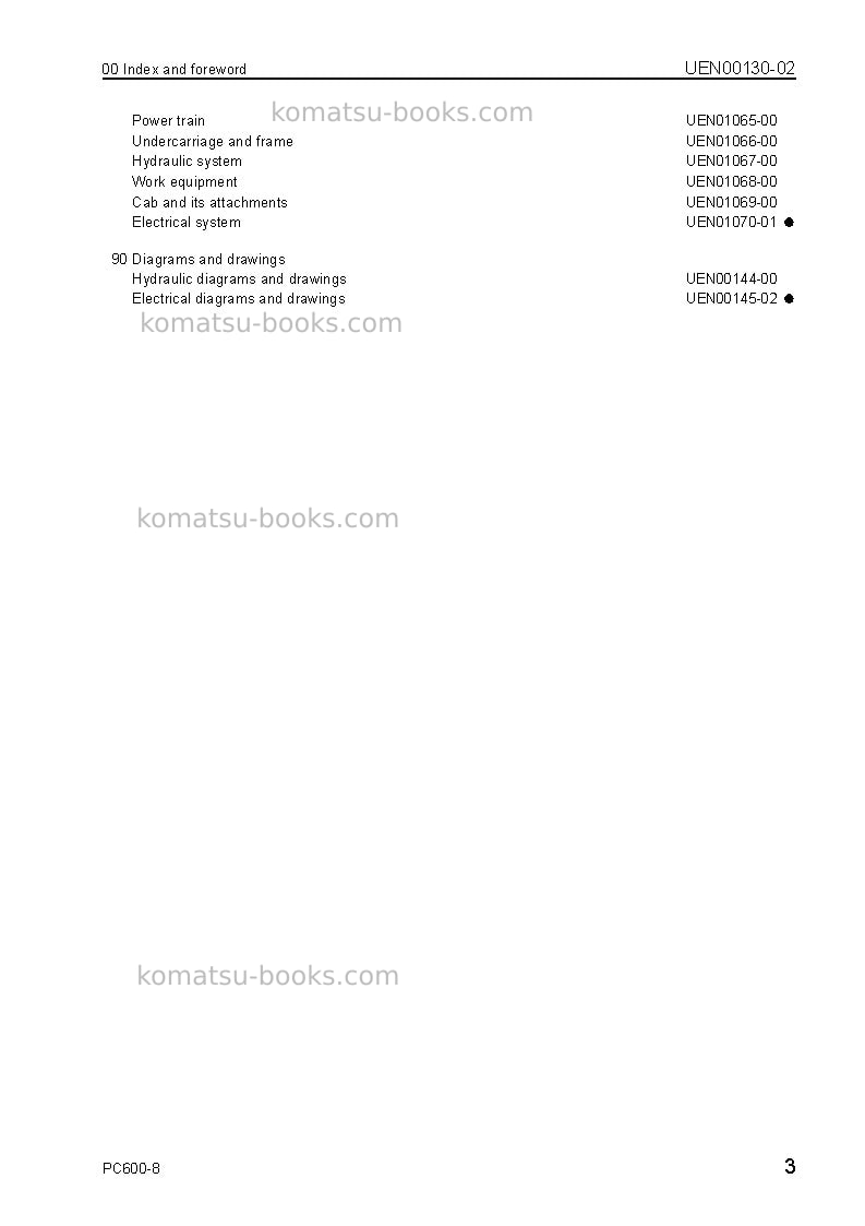Komatsu pc600lc-8gbr Repair & maintenance cover Page 5
