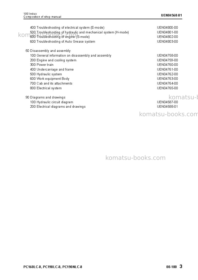 Komatsu pc160lc-8gbr Repair & maintenance cover Page 5