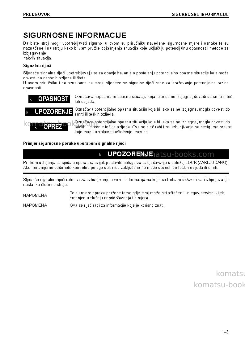 Komatsu pc240lc-10gbr Operation manual cover Page 5 Komatsu pc240lc-10gbr Operation manual cover Page 5