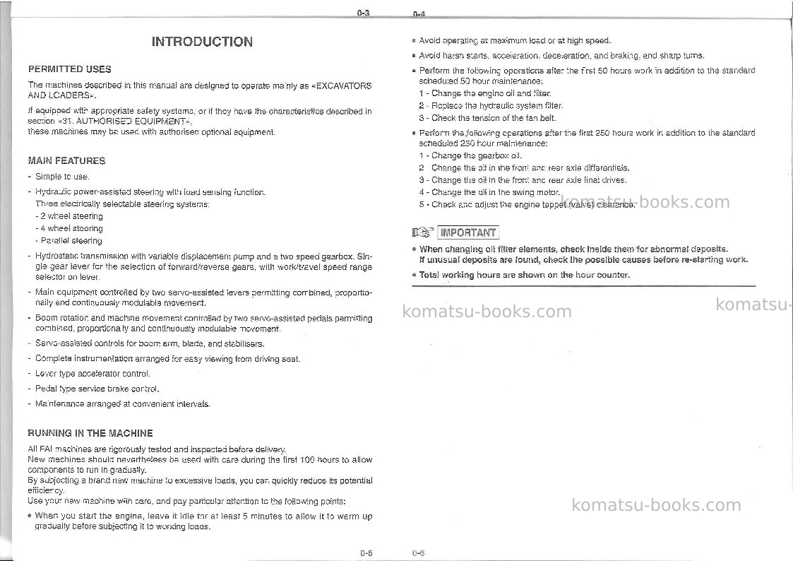 Komatsu 410wita Operation manual cover Page 5 Komatsu 410wita Operation manual cover Page 5