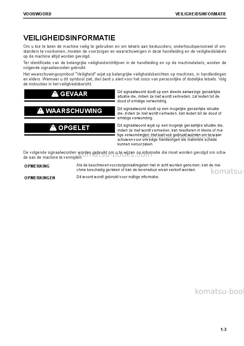Komatsu pc240lc-11gbr Operation manual cover Page 5 Komatsu pc240lc-11gbr Operation manual cover Page 5