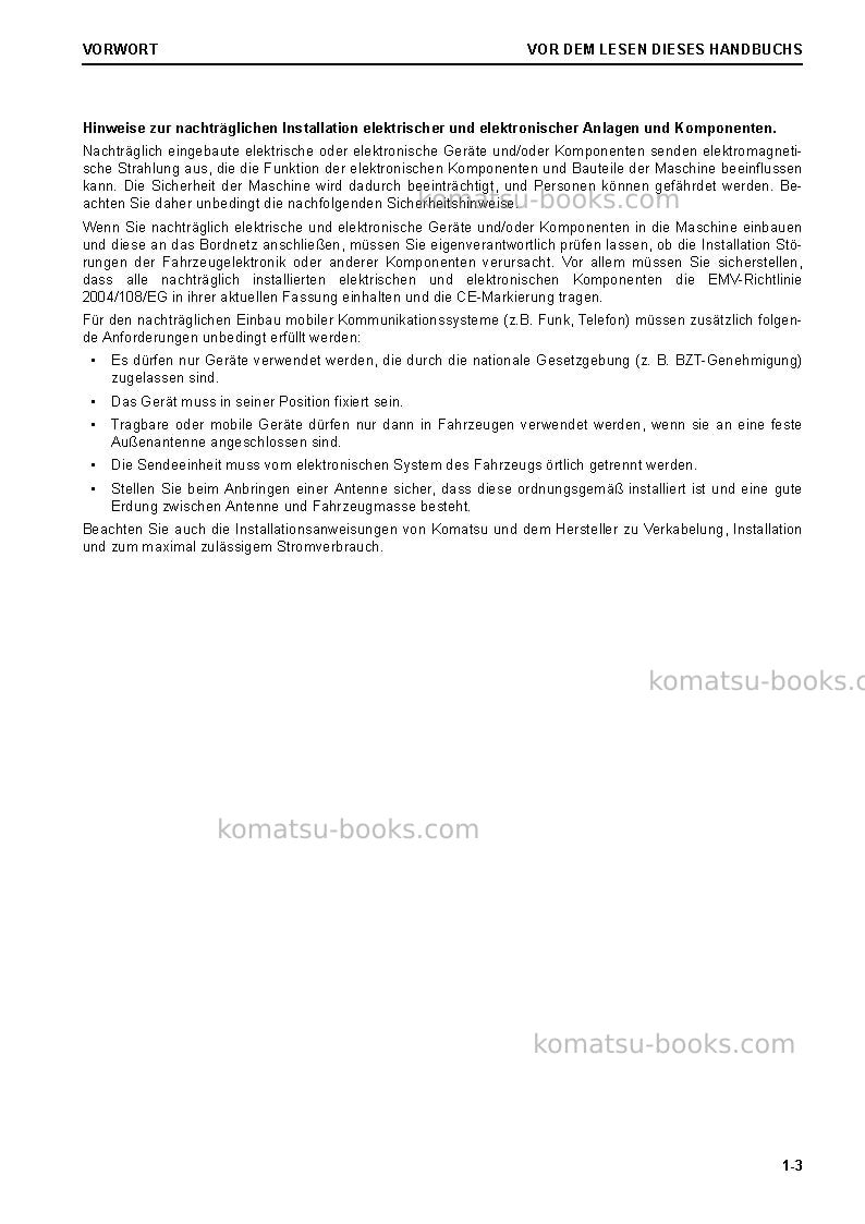 Komatsu wa470-8deu Betriebsanleitung Titelseite Seite 5 Komatsu wa470-8deu Betriebsanleitung Titelseite Seite 5