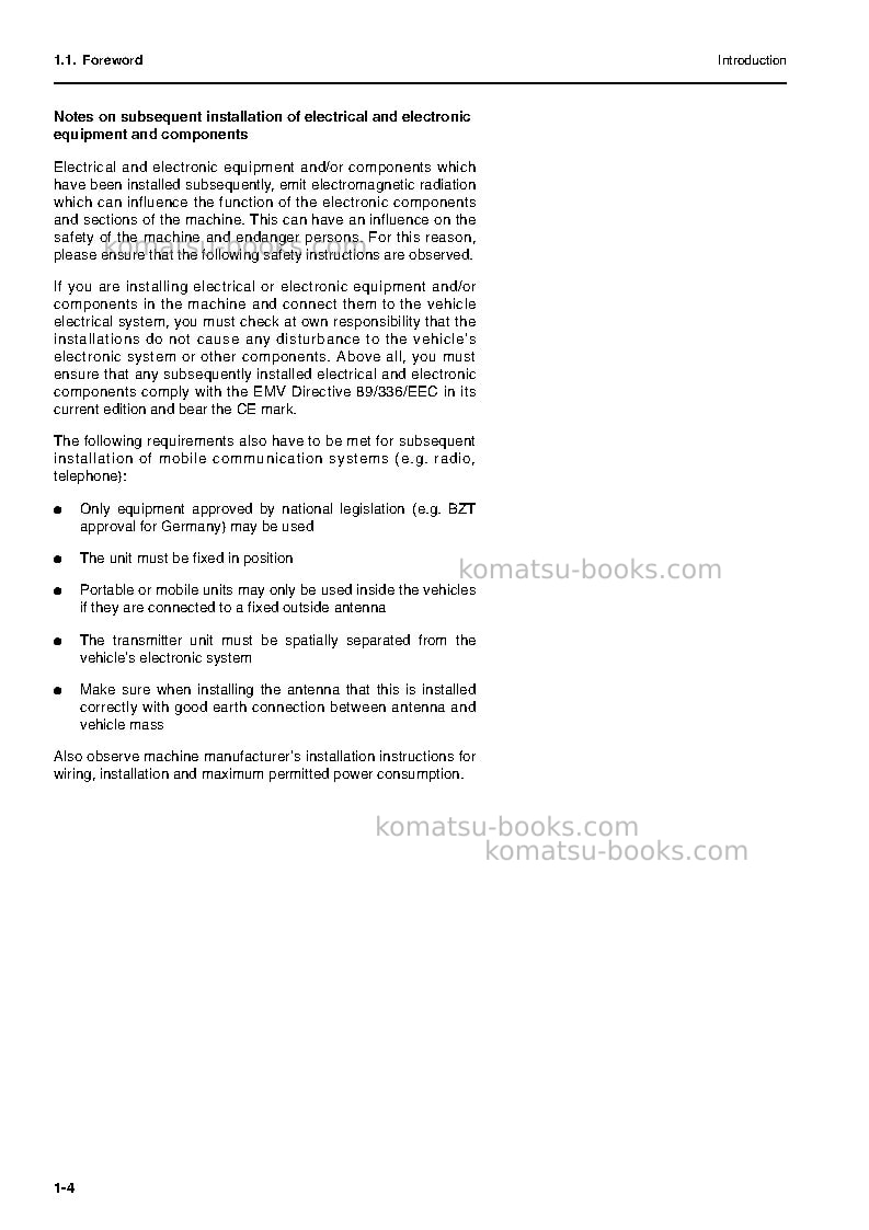Komatsu wa115-3deu Operation manual cover Page 5 Komatsu wa115-3deu Operation manual cover Page 5