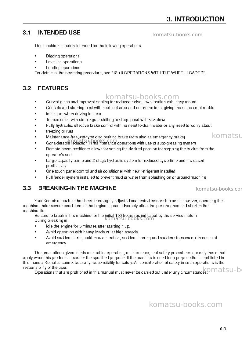 Komatsu wa320-3deu-h Operation manual cover Page 5 Komatsu wa320-3deu-h Operation manual cover Page 5