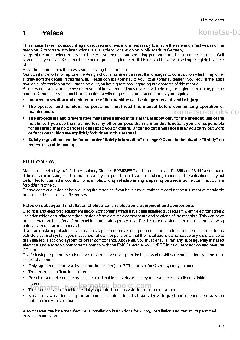 Komatsu wa470-3deu-h Operation manual cover Page 5 Komatsu wa470-3deu-h Operation manual cover Page 5