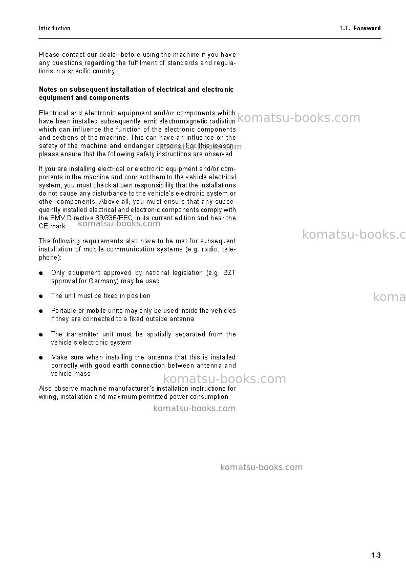 Komatsu wa470-3deu-h Operation manual cover Page 5