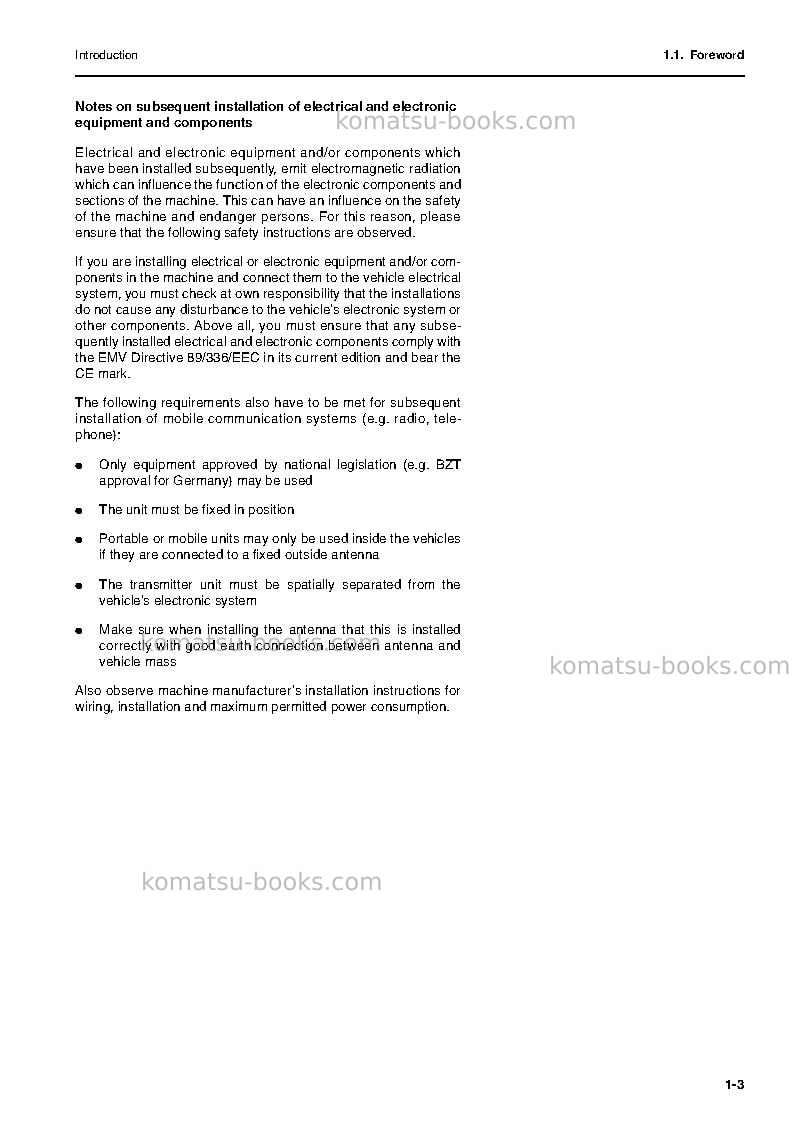 Komatsu wa500-3deu-h Operation manual cover Page 5