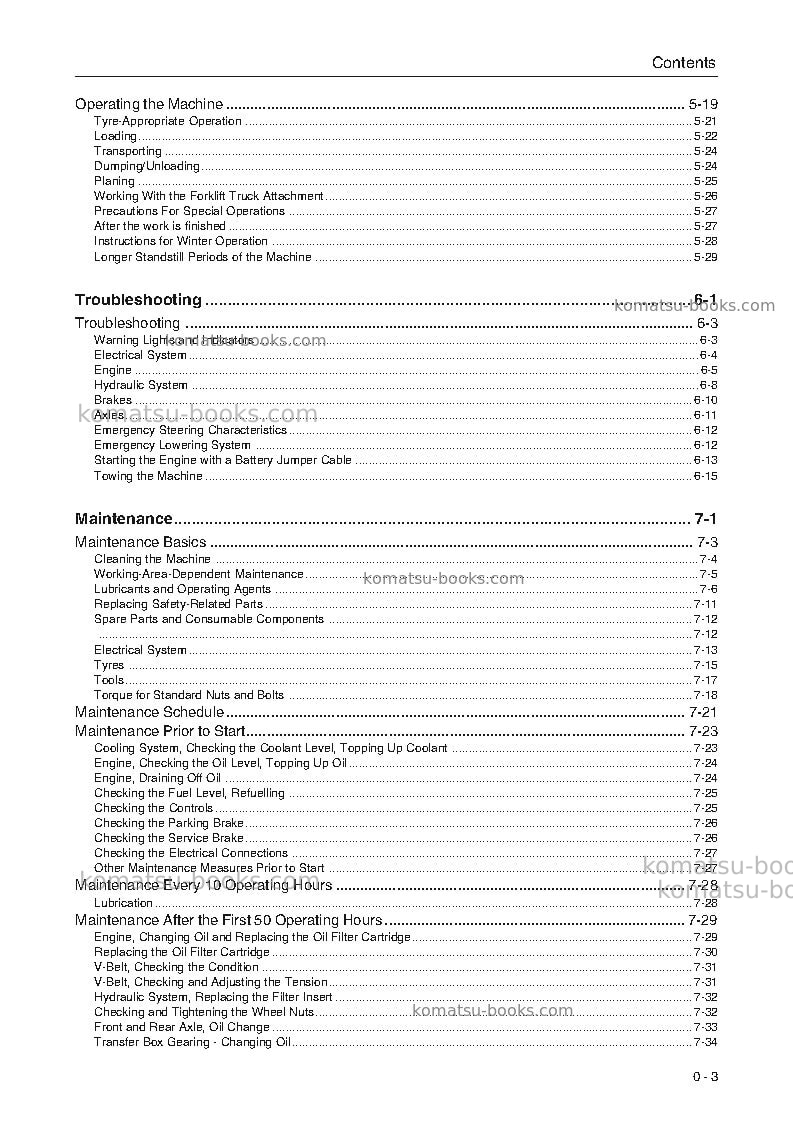 Komatsu wa90-3deu-h Operation manual cover Page 5 Komatsu wa90-3deu-h Operation manual cover Page 5