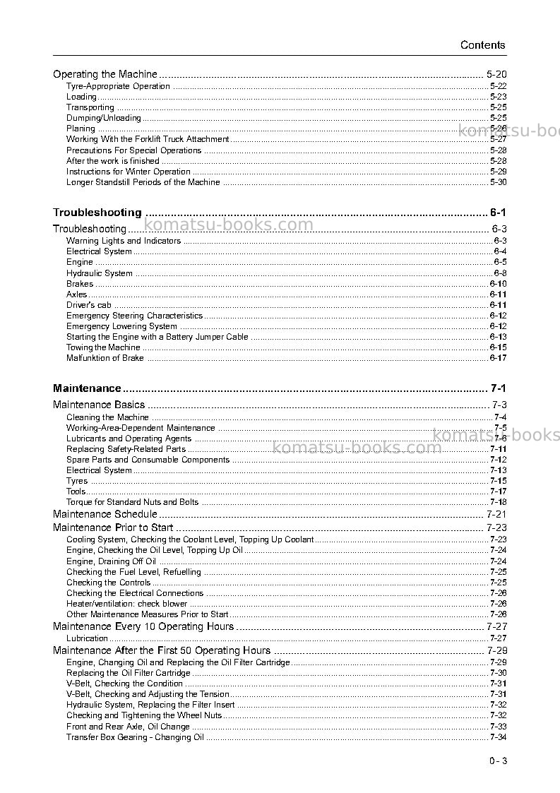 Komatsu wa90-3deu-h Operation manual cover Page 5 Komatsu wa90-3deu-h Operation manual cover Page 5