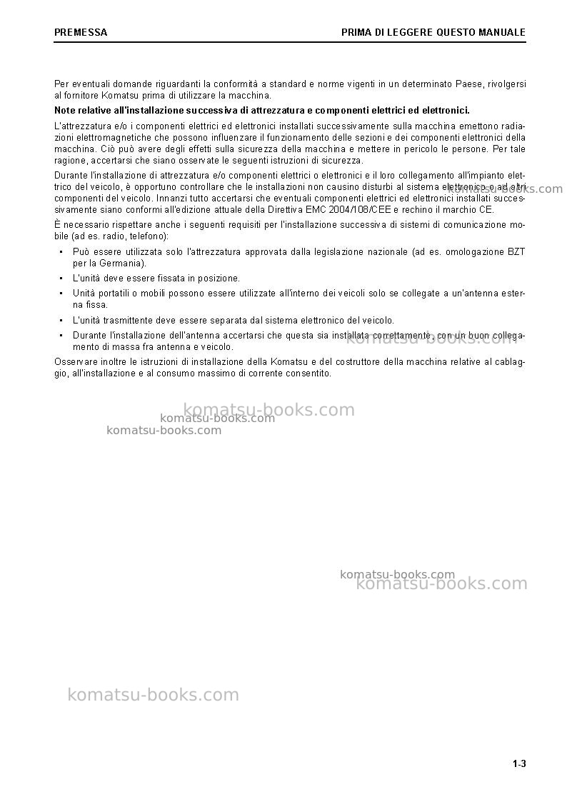 Komatsu wa470-8deu Manuale operativo copertina Pagina 5 Komatsu wa470-8deu Manuale operativo copertina Pagina 5