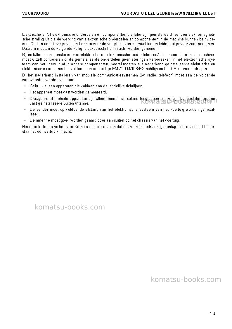 Komatsu wa470-8deu Operation manual cover Page 5 Komatsu wa470-8deu Operation manual cover Page 5
