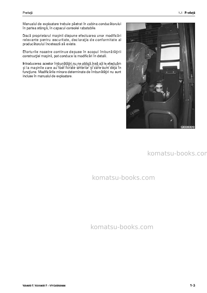 Komatsu wa80m-7deu Operation manual cover Page 5