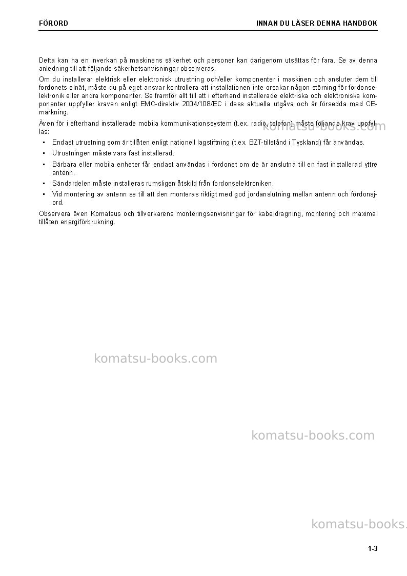 Komatsu wa470-8deu Operation manual cover Page 5 Komatsu wa470-8deu Operation manual cover Page 5