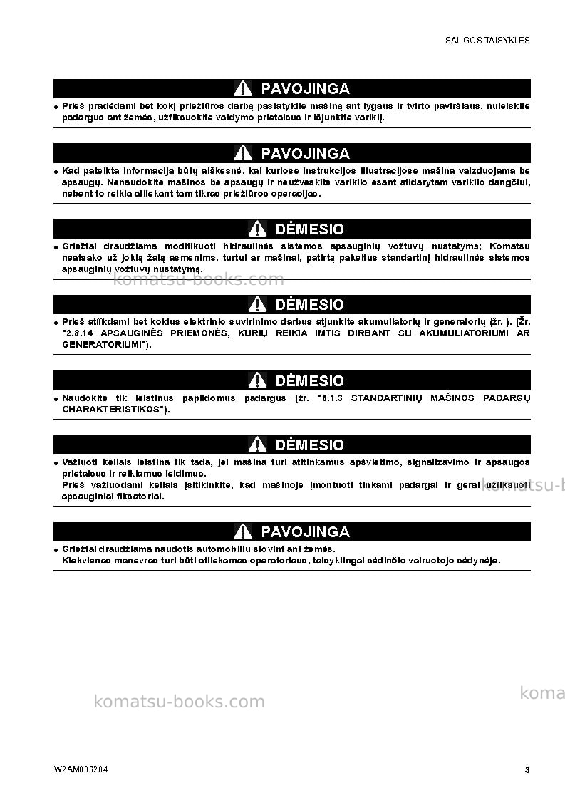 Komatsu ck30-1ita Operation manual cover Page 5 Komatsu ck30-1ita Operation manual cover Page 5