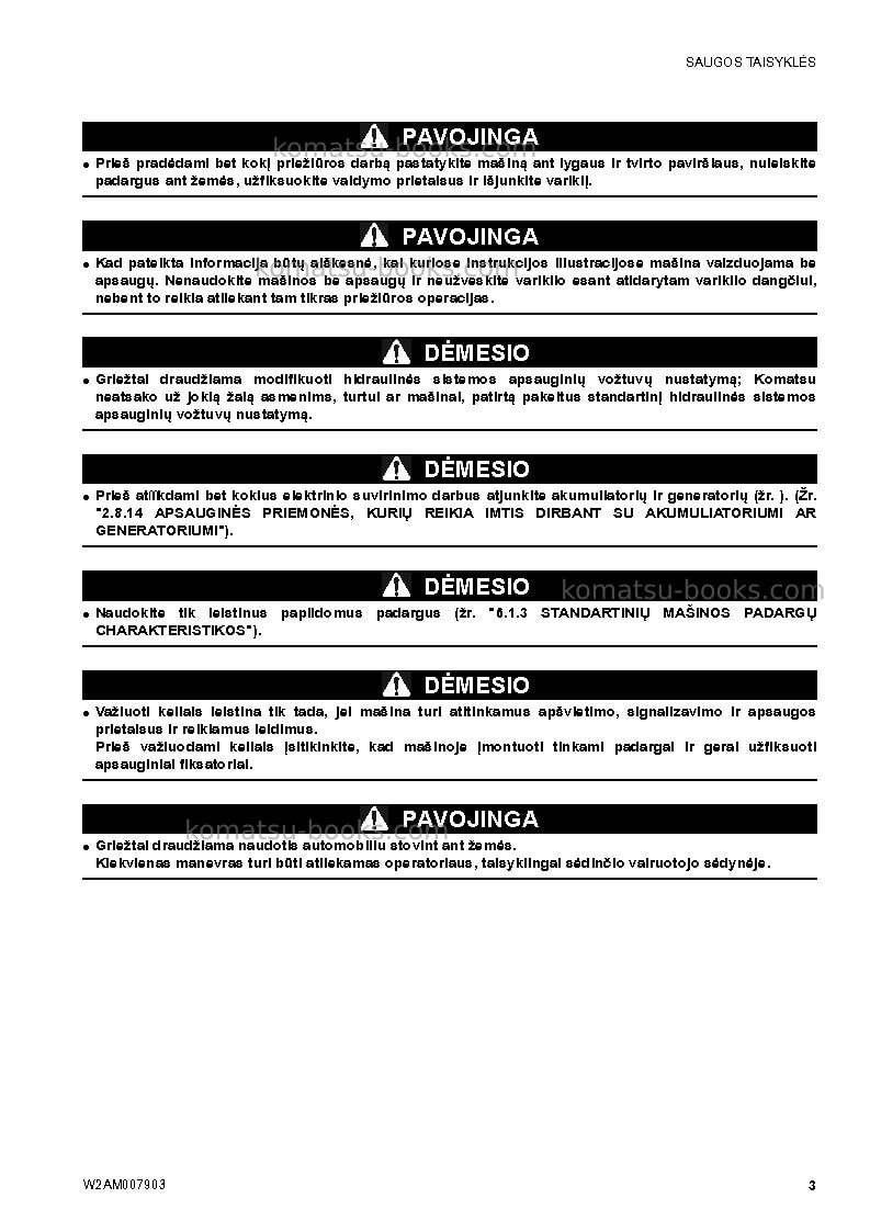Komatsu ck25-1ita Operation manual cover Page 5 Komatsu ck25-1ita Operation manual cover Page 5