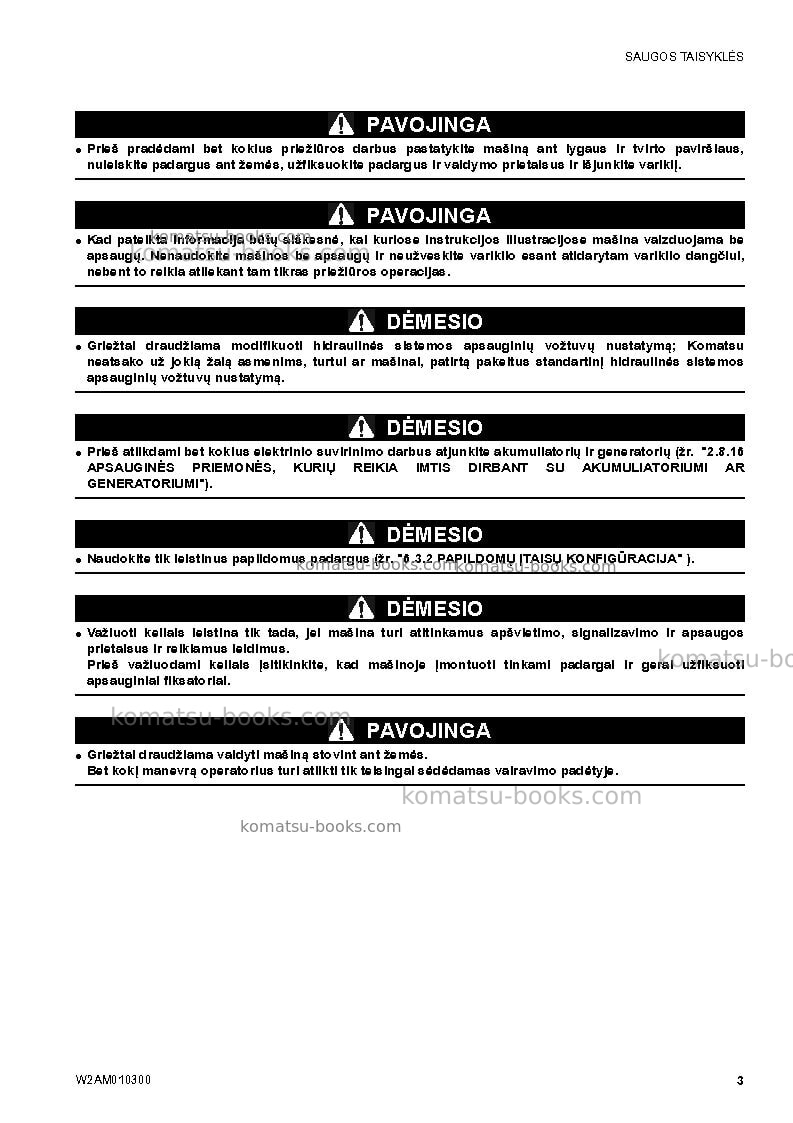 Komatsu sk714-5ita-/ Operation manual cover Page 5 Komatsu sk714-5ita-/ Operation manual cover Page 5