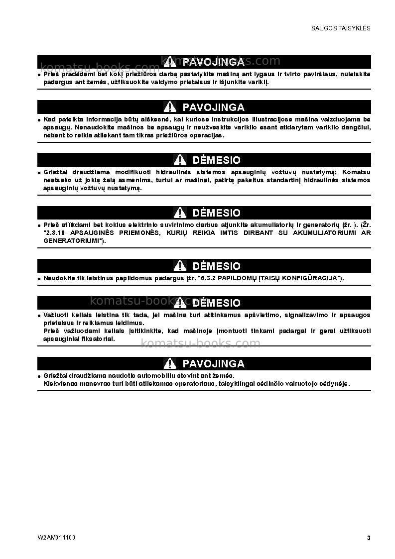 Komatsu ck25-1ita Operation manual cover Page 5 Komatsu ck25-1ita Operation manual cover Page 5