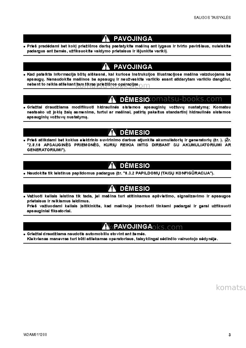 Komatsu ck30-1ita Operation manual cover Page 5 Komatsu ck30-1ita Operation manual cover Page 5