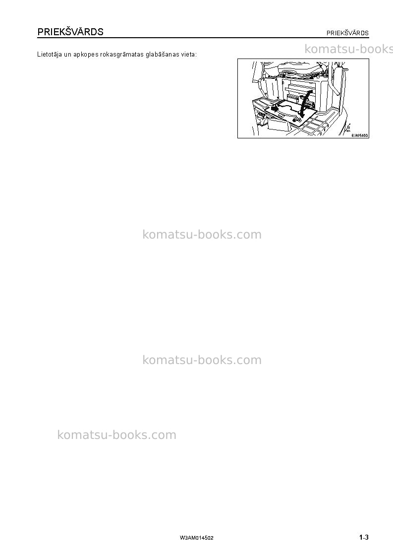 Komatsu pc22mr-3ita Operation manual cover Page 5
