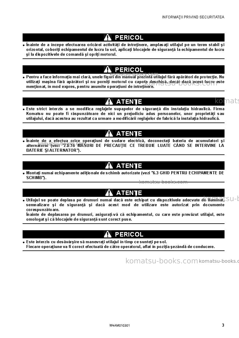 Komatsu sk714-5ita-/ Operation manual cover Page 5