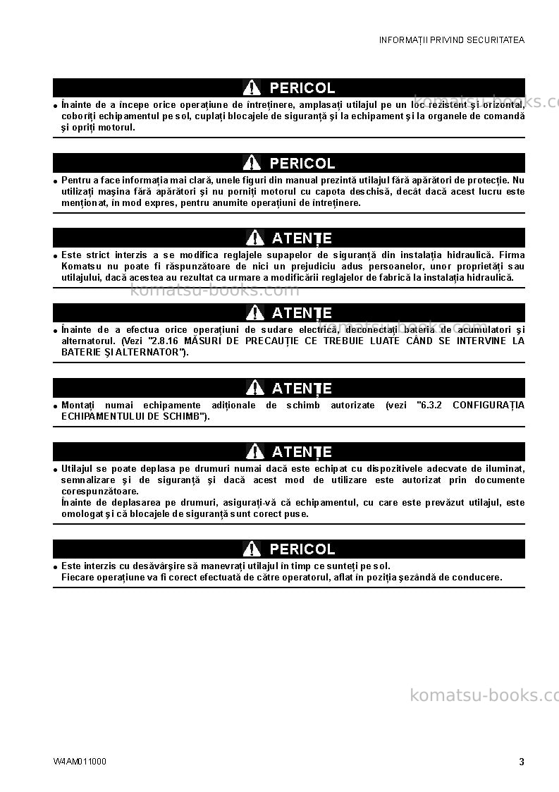 Komatsu ck20-1ita Operation manual cover Page 5 Komatsu ck20-1ita Operation manual cover Page 5