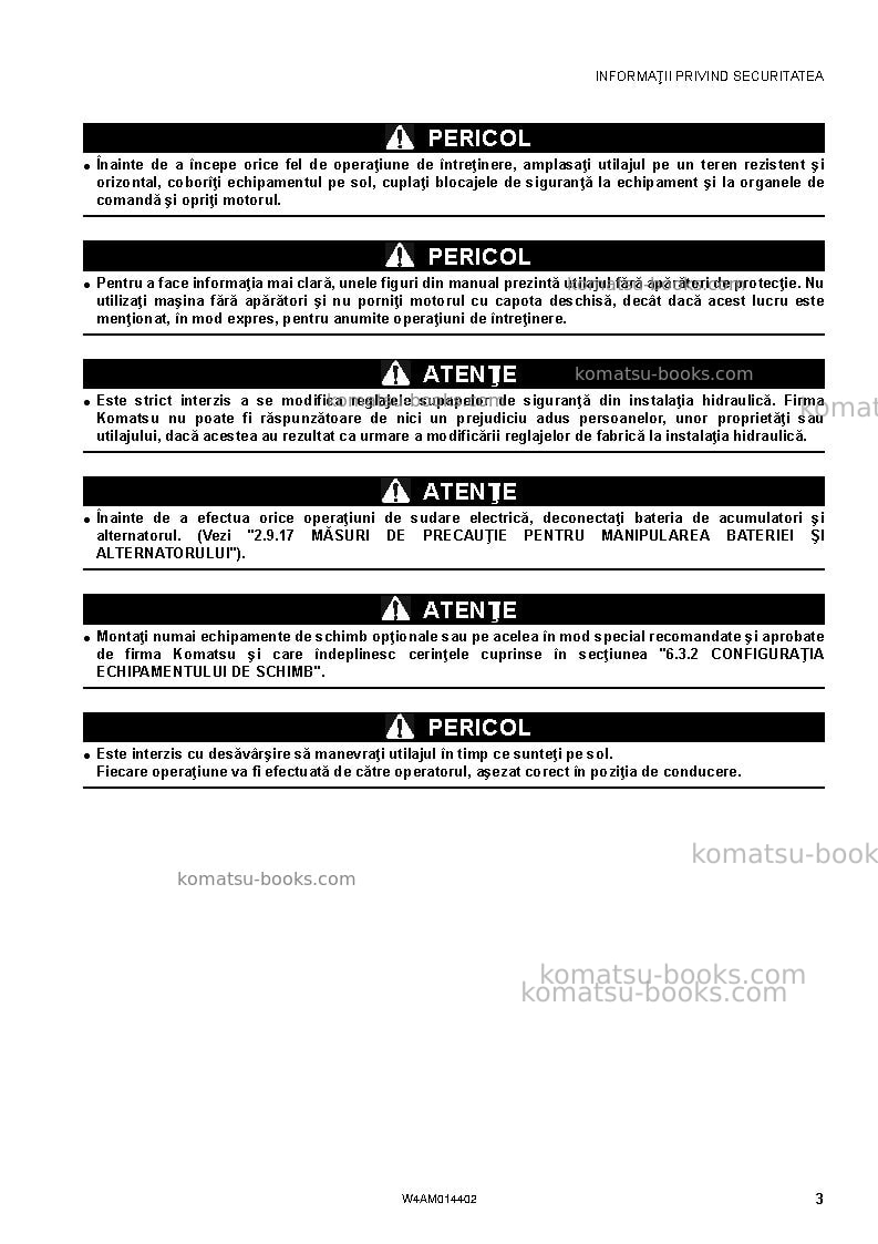 Komatsu pc55mr-3ita Operation manual cover Page 5