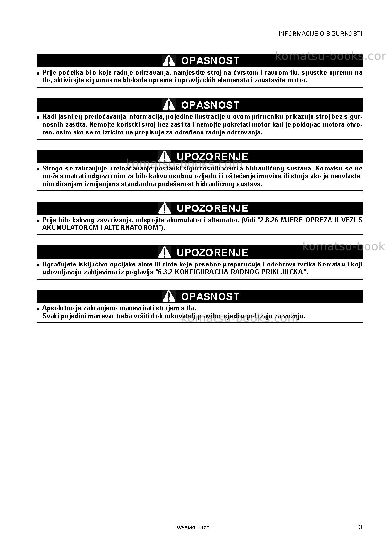 Komatsu pc55mr-3ita Operation manual cover Page 5