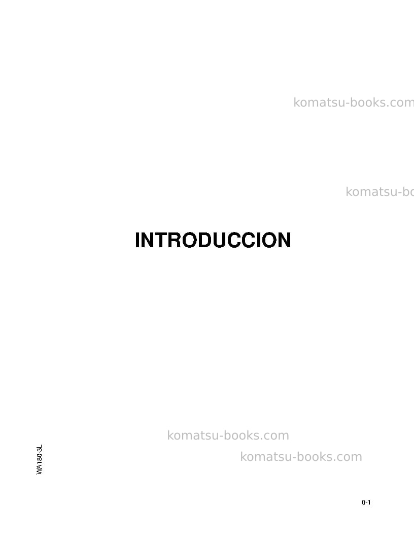 Komatsu wa180-3usa-l Manual de operación cover Page 5