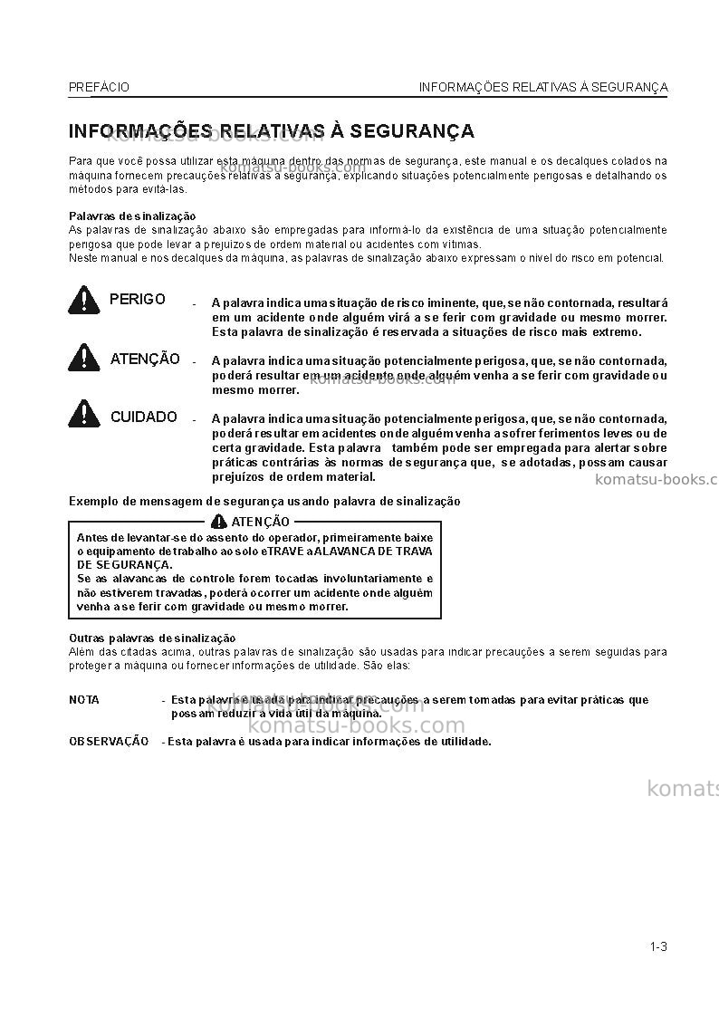 Komatsu wa200-5jpn Manual de operação capa Página 5