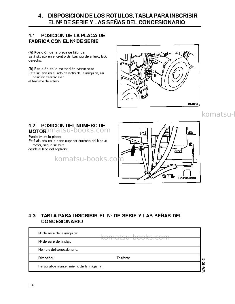 Komatsu wa450-3usa-l Manual de operación cover Page 5