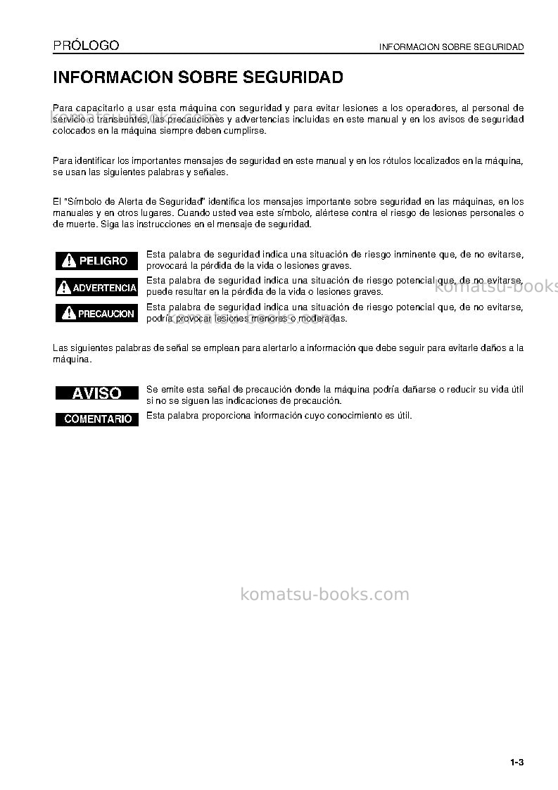 Komatsu wa900-3jpn-e0 Manual de operación cover Page 5